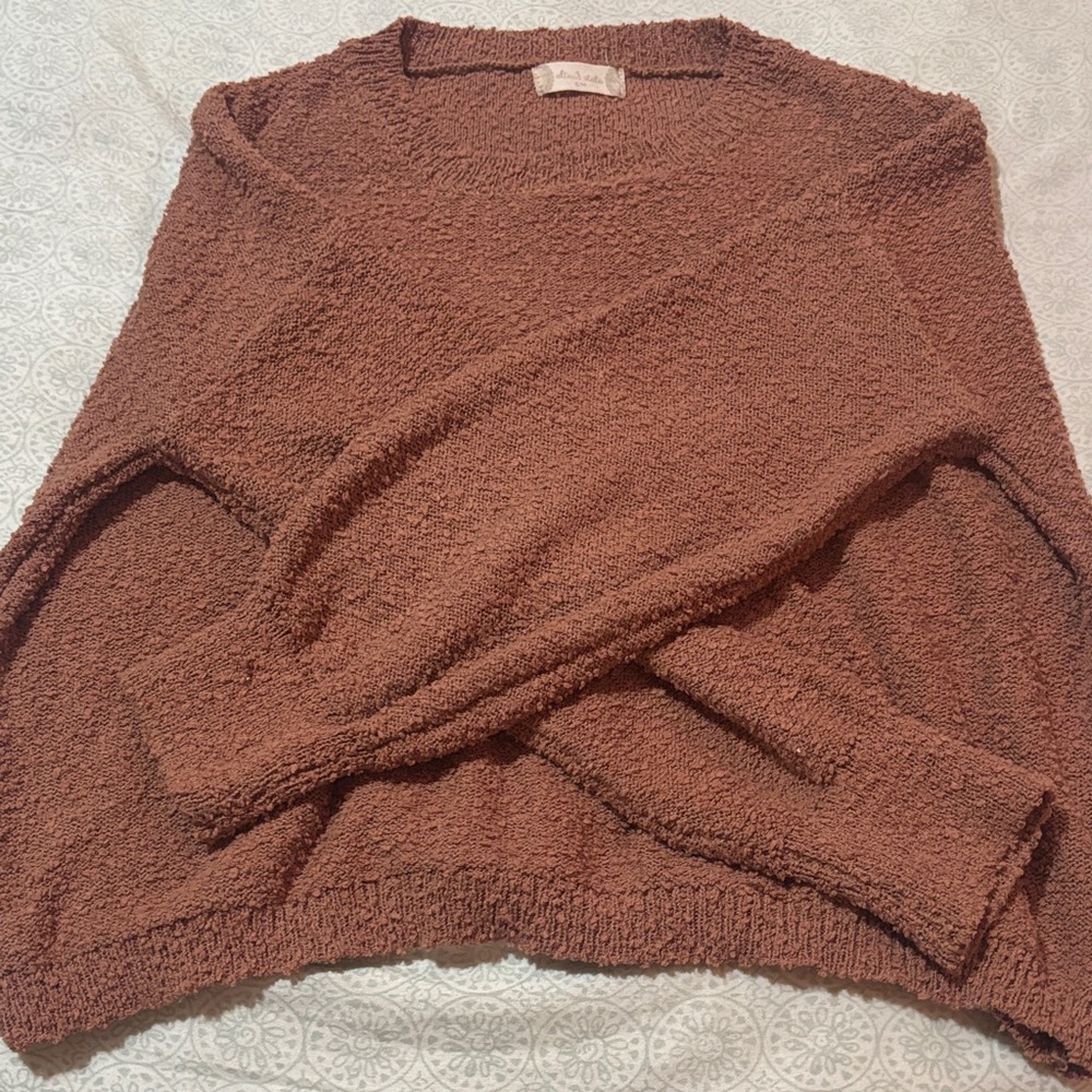 Altar'd State Textured Brown Sweater Size S/M - Picture 2 of 12